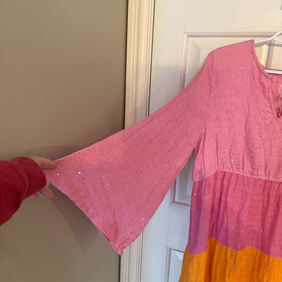 New! PQ Swim Lila color block tiered sequin Maxi Dress 31874 - Picture 8 of 13